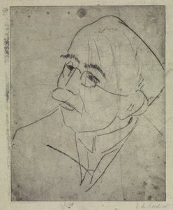 Portrait of Gustav Schiefler I by Ernst Ludwig Kirchner