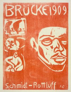 Portrait of Schmidt-Rottluff by Ernst Ludwig Kirchner
