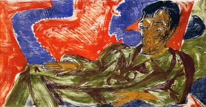 Portrait of the Painter Otto Mueller by Ernst Ludwig Kirchner
