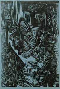 Self Portrait with Death Dancing, 1917 by Ernst Ludwig Kirchner