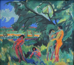 Playing Naked People by Ernst Ludwig Kirchner