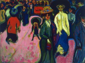 Street in Dresden, 1908 (reworked in 1919, dated on the painting 1907)