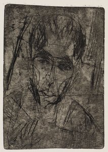 Street Bend/Portrait of Wilhelmine Julow I by Ernst Ludwig Kirchner
