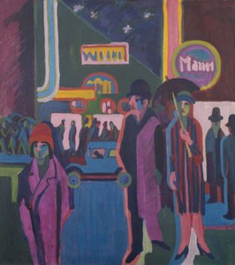 Street Scene at Night by Ernst Ludwig Kirchner
