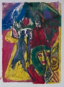 Street with Cocotte, Berlin Street Scene, 1915-1916 by Ernst Ludwig Kirchner