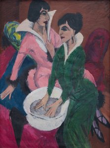 Two Women with a Washbasin; The Sisters by Ernst Ludwig Kirchner