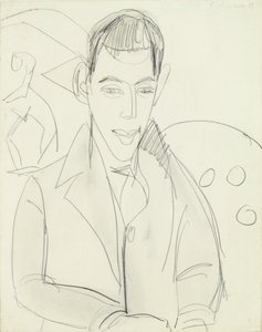 Young Poet (Simon Guttmann), 1911 by Ernst Ludwig Kirchner
