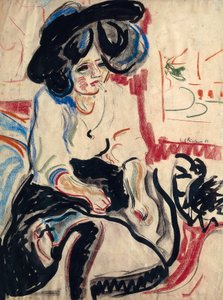 Young Woman with Cigarette by Ernst Ludwig Kirchner