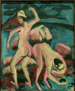 Two Bathers, Fehmarn by Ernst Ludwig Kirchner