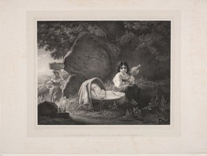 Italian Mother with Her Two Children