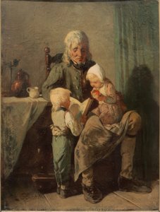 Grandfather and Grandchildren by Ernst Schalck