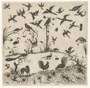 Birds (Schweifwerk Ornaments for Silversmiths) (series title) by Esaias van Hulsen