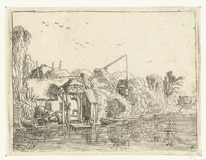 Brewery on the Bank of a River by Esaias van de Velde
