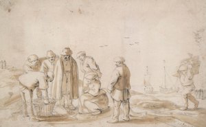 Fish Mongers on the Beach by Esaias van de Velde