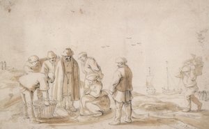 Fish Mongers on the Beach by Esaias van de Velde