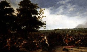 Infantry Fighting Cavalry by Esaias van de Velde