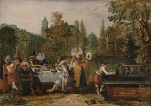 Merry Company in a Park by Esaias van de Velde