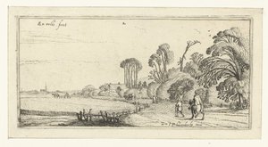 Walkers on a Road near Hillegom by Esaias van de Velde