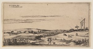 Landscape with Gallows, from Landscapes by Esaias van den Velde I
