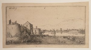 Walled Town, Left of a River, from Landscapes