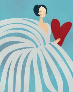 Serene Woman with Heart