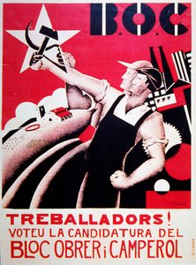 Election Poster for Bloc Obrer i Camperol (BLOC) c.1935