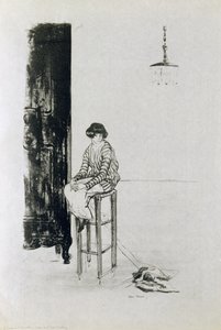 A Lady and her Knitting by Ethel Gabain