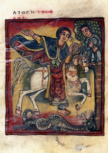 St. George on his White Horse Killing the Dragon
