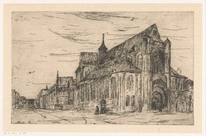 View of a Church by Etienne Bosch (signed by artist)