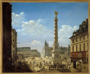 La place et la fontaine du Chatelet by Etienne Bouhot