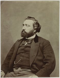 Portrait of the Prime Minister of France Léon Gambetta 1838-1882 by Etienne Carjat