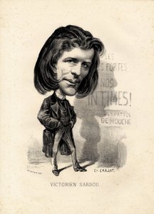 Flying leaf - Illustration by Etienne Carjat: Literature - Victorian Sardou by Etienne Carjat