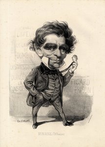 Flying leaf - Illustration by Etienne Carjat (1826-1906): Theatre - Monrose Antoine-Martial Louis Barizain, Louis Monrose (1811-1883)
