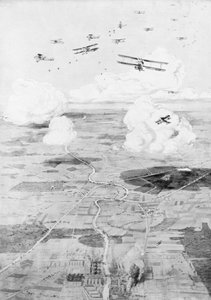 French Squadron on the Objective, Factories at the Edge of a River