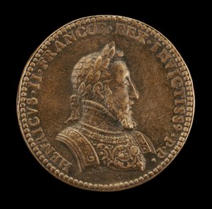 Henri II, 1519-1559, King of France 1547 [obverse] by Etienne Delaune