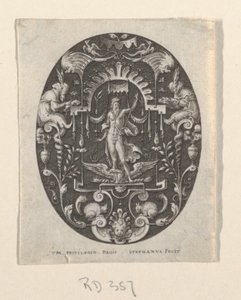 Jupiter, from Grotesques on Black Ground, Divinities and Allegories