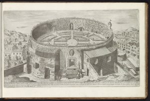 Mausoleum of Augustus with a Garden in Rome by Etienne Duperac