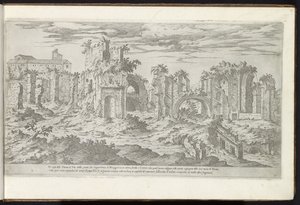 Ruins of the Baths of Titus in Rome by Etienne Duperac