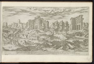 Ruins of the Baths of Trajan in Rome by Etienne Duperac