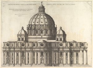 Speculum Romanae Magnificentiae: Elevation Showing the Exterior of Saint Peter