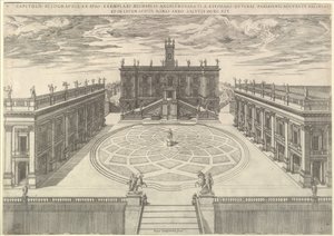 Speculum Romanae Magnificentiae: View of the Roman Capitol by Etienne Duperac