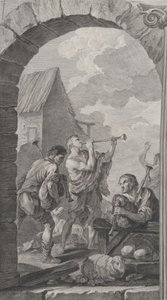 The Chapel of the Enfants-Trouvés in Paris: Groupe des bergers: joueurs de trompes et de m...