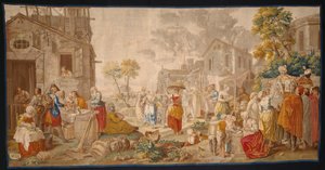 The Outdoor Market, from Village Festivals by Étienne Jeaurat