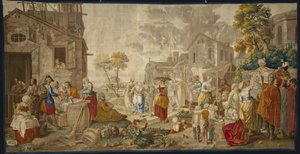 The Outdoor Market, from Village Festivals by Étienne Jeaurat
