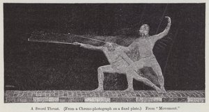 Chronophotograph Showing the Movement Involved in a Sword Thrust