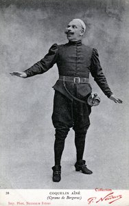 Constant Coquelin aka as Coquelin aîné in the costume of Cyrano de Bergerac (b/w photo)