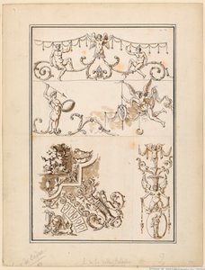 Five Motifs for Ornamental Arabesques by Etienne de Lavallee Poussin