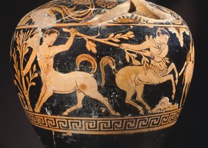 Amphora by the Painter of the Centauromachy (detail) by Etruscan