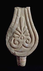 Etruscan Civilization: Stele of Fiesole in Gres from Sesto Fiorentino, Italy. 550-500 BC. Florence, Museo Archeologico by Etruscan