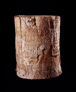 Etruscan civilization: ivory ciborium from the tomb of Pania a Chiusi, Italy - 7th century BC